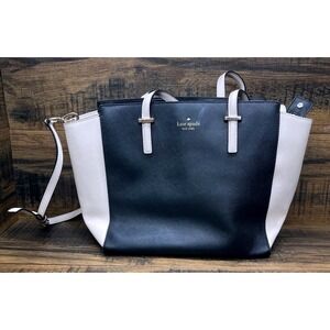 Kate Spade Cedar Street Hayden Crossbody Bag Black Cream Leather